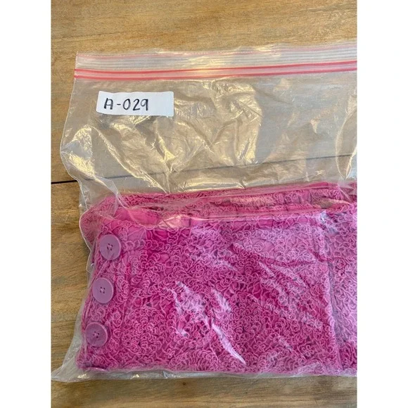 Anthropologie Maeve Crochet Eyelet Shorts 6 Pink Preppy Scallop Hem Coquette - Picture 11 of 11